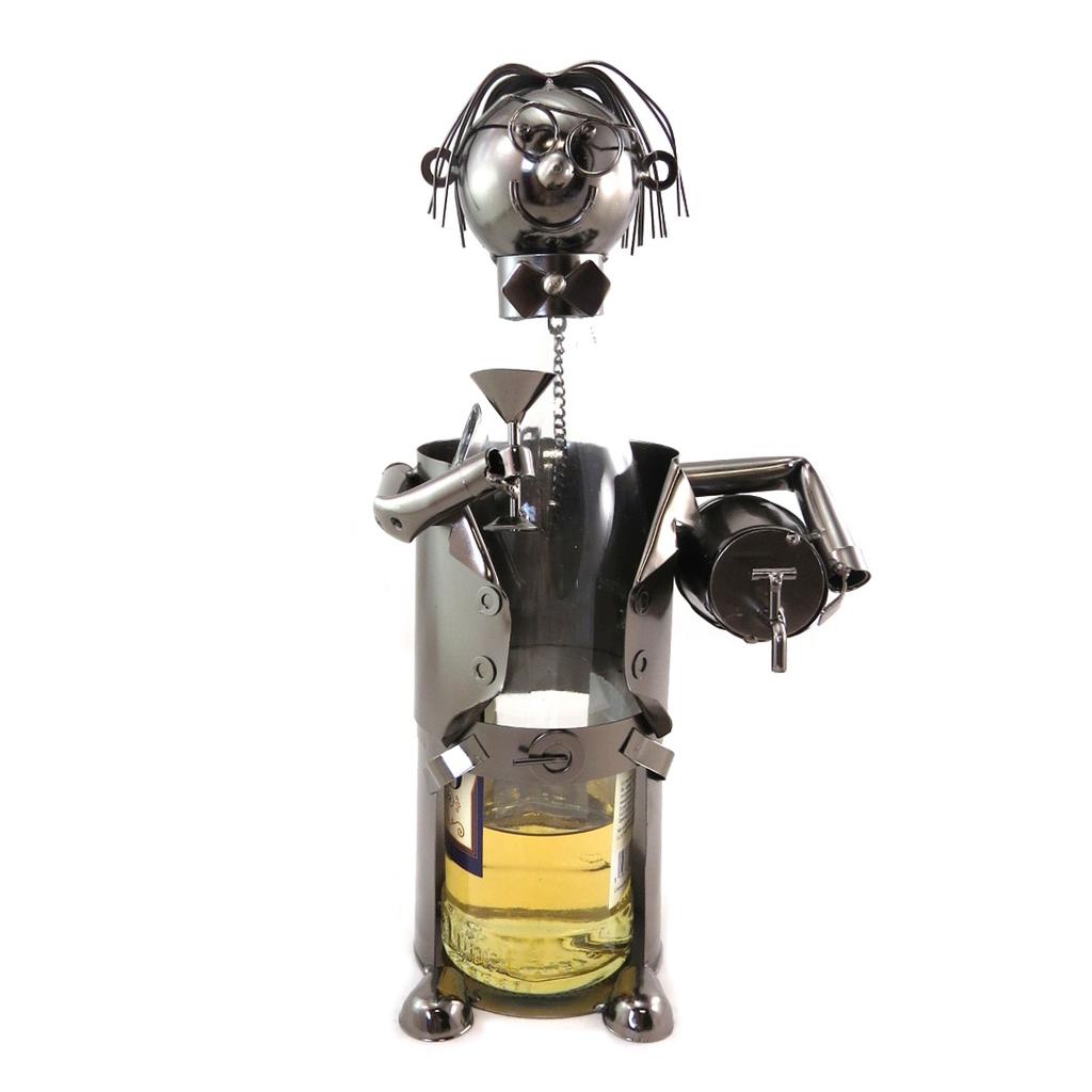 Les Trésors De Lily [P9069] - Tavernier 'Metal Sculpture' Bottle Holder - 23x9. 5cm