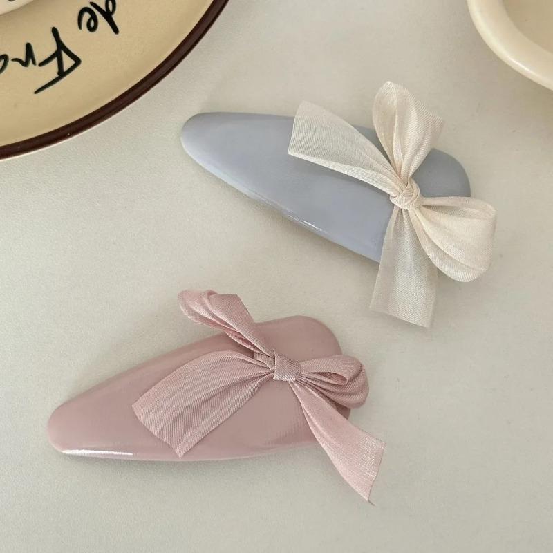 Bow Sweet and Cute Bangs Side Clip Gentle Temperament Hair Accessory