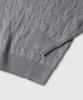 LEMAIN SECOND Oversized Voluminous Washable Half-Zip Cable Knit [Gray]