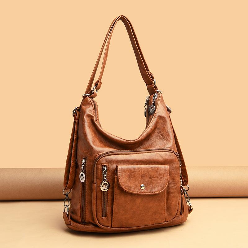 Deri Tote Çanta Kadın Büyük Kapasiteli Çanta Omuz Crossbody Çanta
