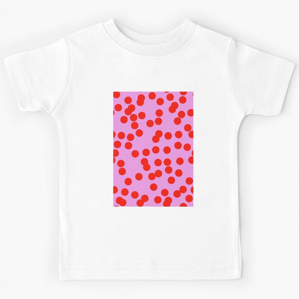 Bold Red Polka Dots Kids T-Shirt 140