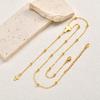 Wind-Plated 18K Gold Stainless Steel Bead Chain Cross Y-Shaped Necklace Female Nc-2522