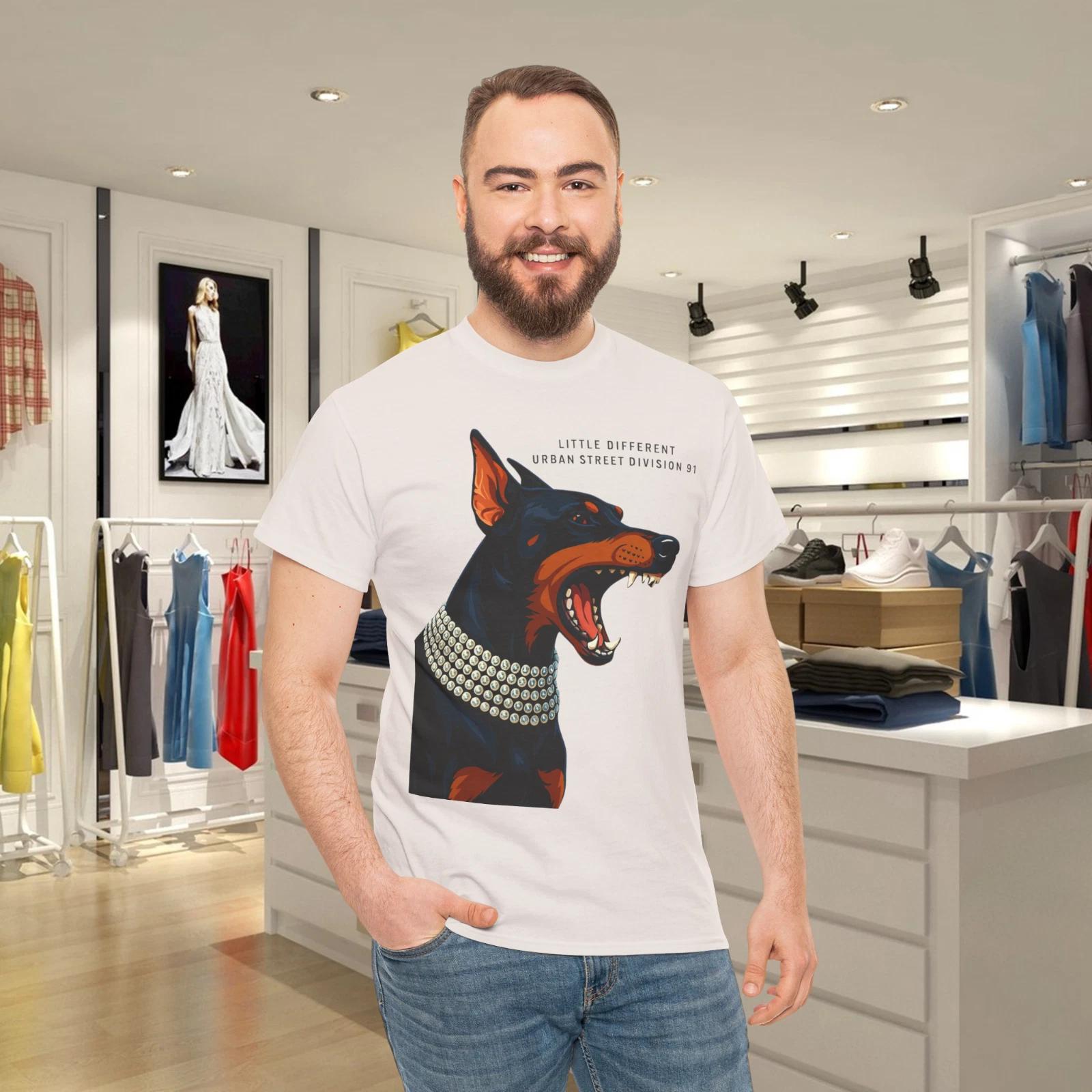 Fierce Dog Illustration Graphic T-Shirt S
