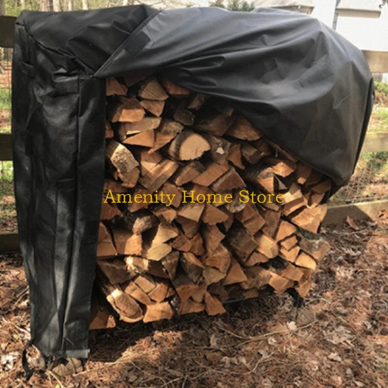 F26C Practical Log Holder Cover Cloth Neat and Organized Firewood Storage Rack Cover Firewood Log Rack Cover