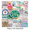 50 Mental Health Doodles Personalized Prevention of Depression English Slogan Decorative Mobile Phone Case Suitcase Stickers