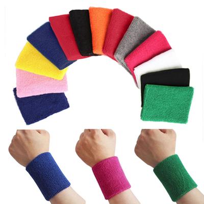 1Pc Wristband Light Weight Reusable Cotton Yarn Unisex Sports Tennis Badminton Sweatband for Running