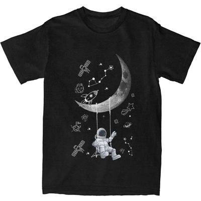 Haikyuu T-Shirt Mondschwingen Astronaut Reine Baumwolle T-Shirts Weltraum verträumt Trendiges T-Shirt für Männer Sommer Casual Top Tees