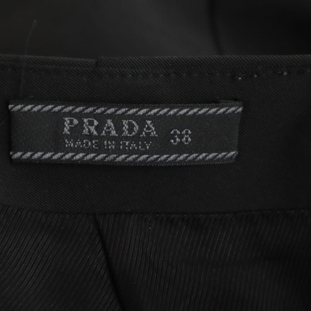 Prada Made In Italy Midi Length Tight Skirt 38 Black Women Used