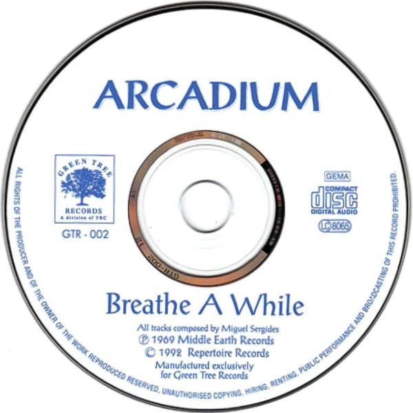 

CD ARCADIUM - Breathe Awhile GTR002 Green Tree Reco Germany Rock Used
