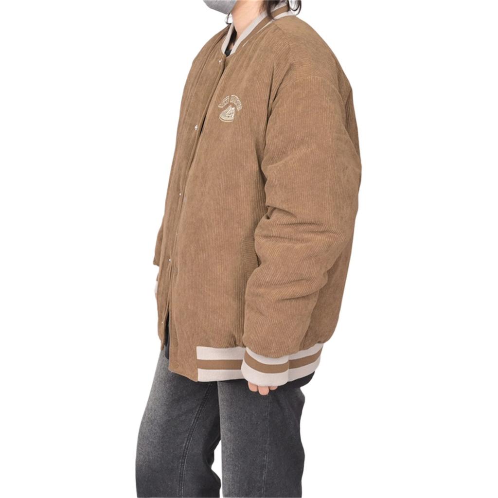 Vans Off The Wall Sports Casual Baseball Collar Single-Breasted Gray Duck Down Jacket Men Jackets VN000SPH0E0