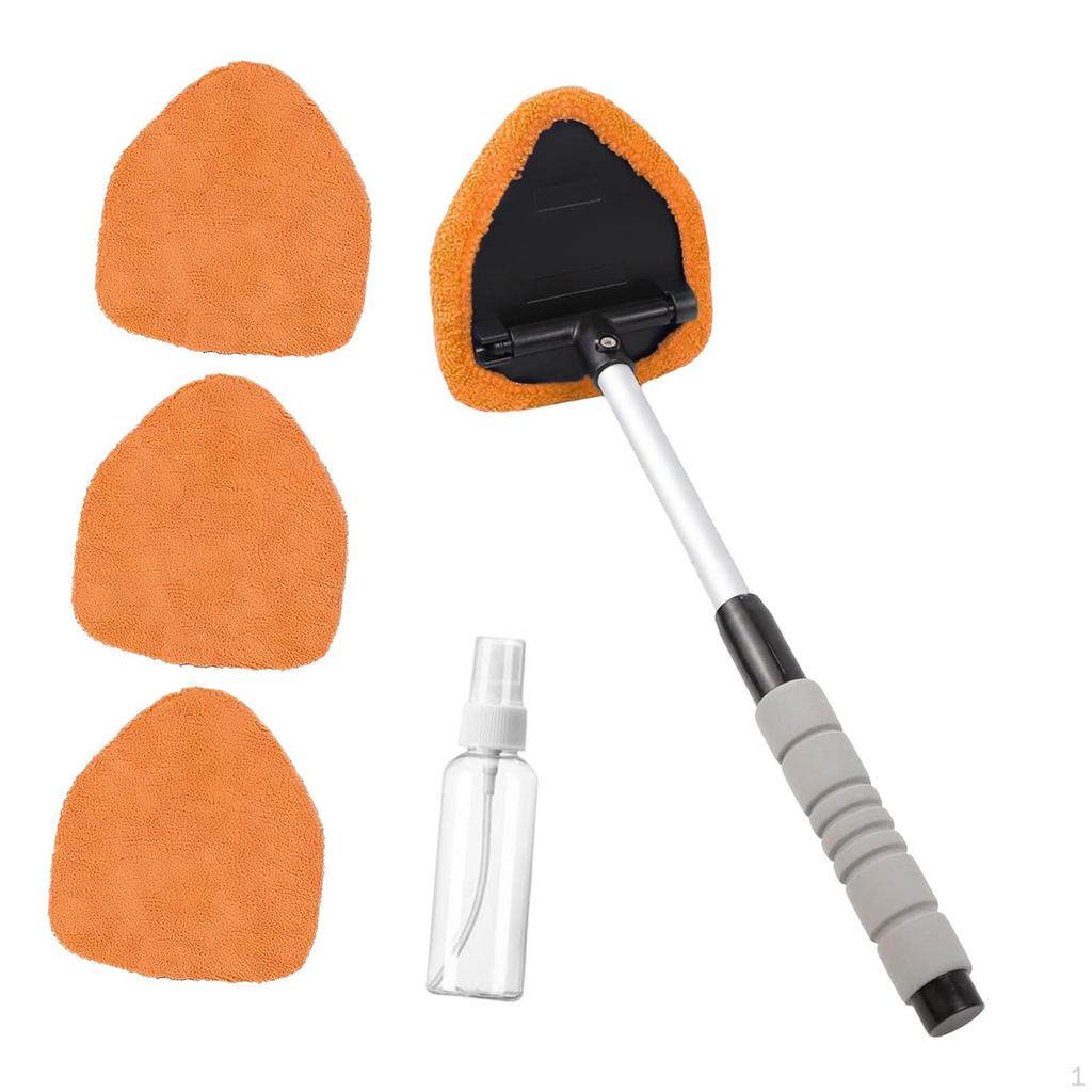 Auto Windshield Cleaning Tool Interior Glass Kit Portable Lightweight Car Window