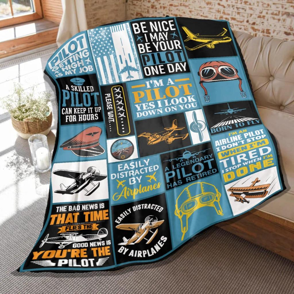 Herren Piloten Geschenk Decke Luftfahrt Kreative Decke Super Weich Bequem Flanell Decke