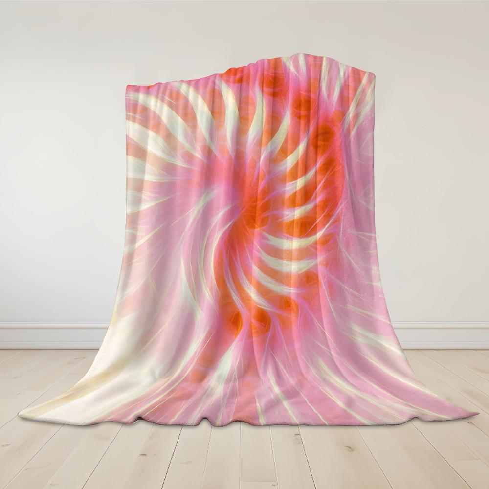 Blush Whirl Flannel Blanket Warm Soft Halloween Christmas Couch Warm Cozy Decorative Decor Gift for All Season