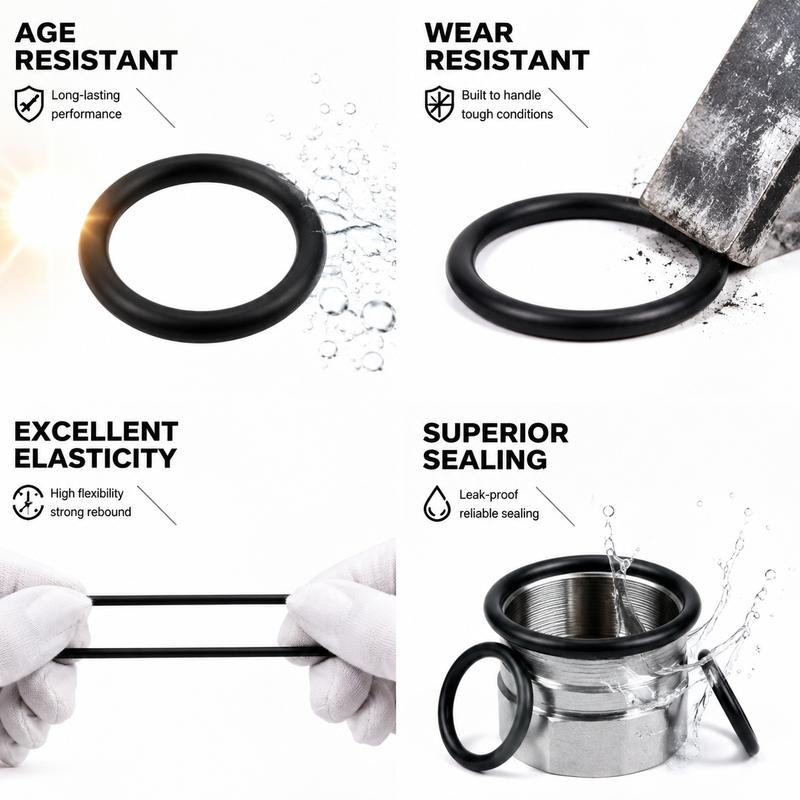 279 Pieces of NBR Sealing Kit Rubber Ring CS 1.5-3.5mm Outer Diameter 3-22mm Automotive Repair Plumbing Leak Proof Sealing Box