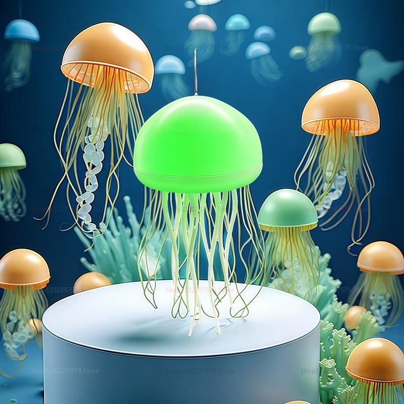 2025 New Jellyfish Cartoon Night Light RGB Gradient Cute Bedside Lamp Voice Control Table Lamps Child Room Decoration LED Lights