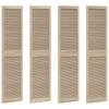 Cabinet Door Set 4 Pcs Natural Finish 201 X 2.1 X 49.5 Cm Solid Pine Wood