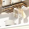 kitchen cabinet Hanging rack under, household iron art organizing rack, cutting board rack, hook, pot cover storage rack