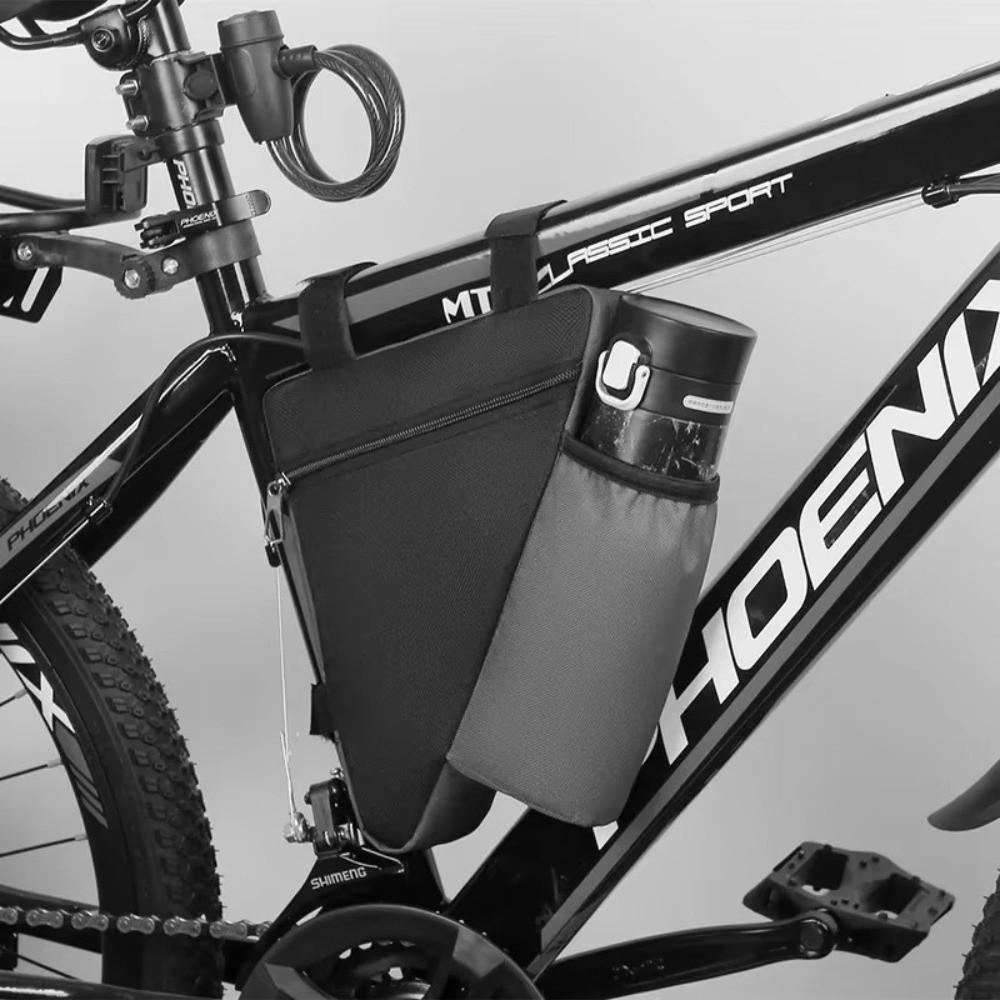 With Bottle Pocket Bicycle Front Frame Bag Waterproof Cycling Top Tube Bag Cycling Accessories