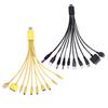 10-in-1 Multi-Device Charging Cable 23cm PVC Tangle-Free Cord Universal High Toughness Data Cable for Most Phone
