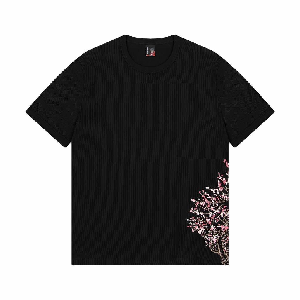 RogueWave American Retro Sakura T Shirt Y2K Clothes Mens Womens Gothic Fashion Casual Graphic Oversized Tshirt Cotton Short Sleeve Tops