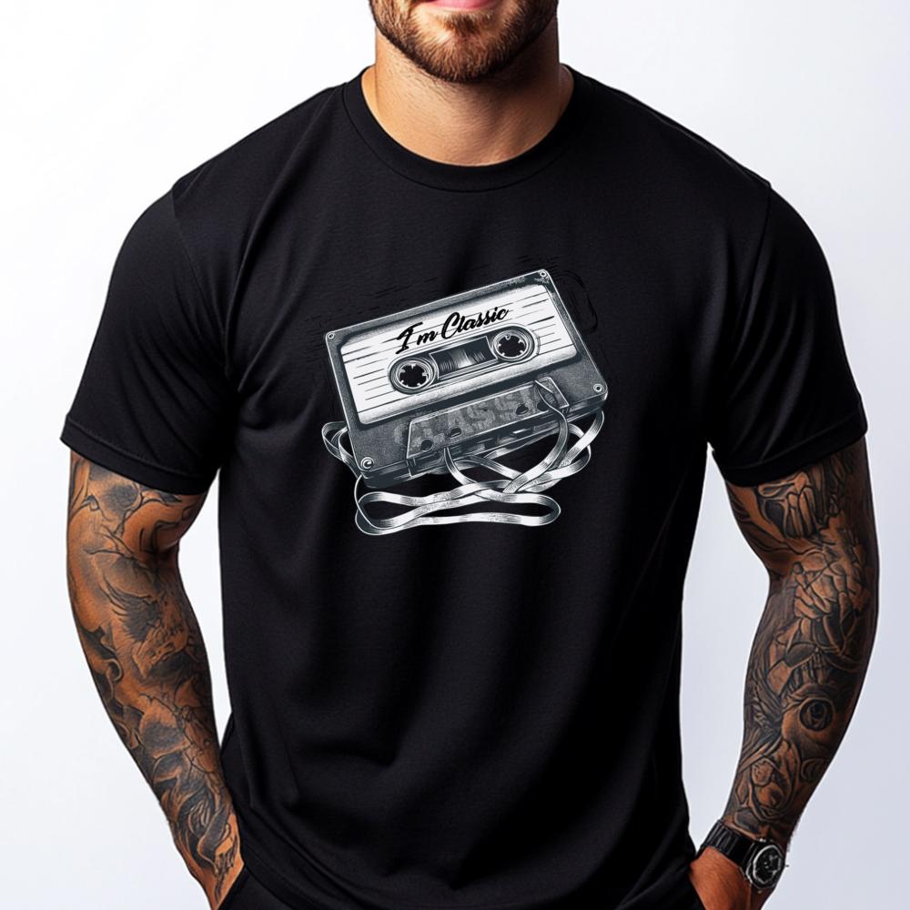 

Retro 80s Cassette Tape Men Graphic Tees Male T Shirt Men Tee Shirt Big Size England Style - Men s Summer Cotton Graphic Tee S разноцветный