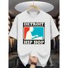Europäische Größe Detroit Hip Hop Print Herren Rundhals-T-Shirt, Dynamisch und Stilvoll, eine Perfekte Mischung aus Hip Hop Kultur Und Street Fashion.