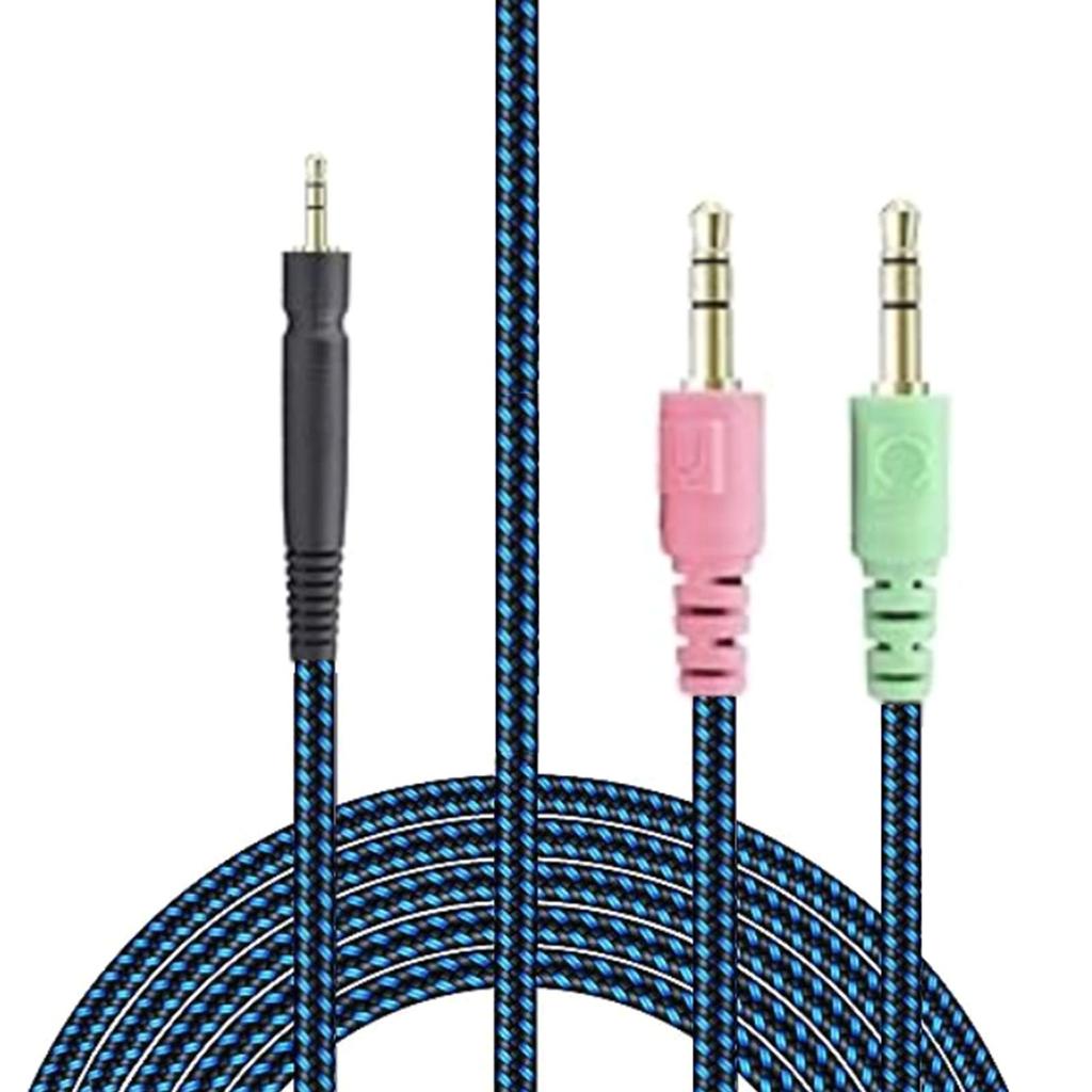 Nylon Braided UNP PC Cable for Game One GSP350 GSP500 GSP600 GSP670 Headphones Cord Better Sound Ranges User Friendly