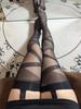 Cross Sex Stocking Strap One Piece Stocking Sexy Ultra Thin Black Silk Lace Pantyhose Fashion Women Sweet Korean 60U4
