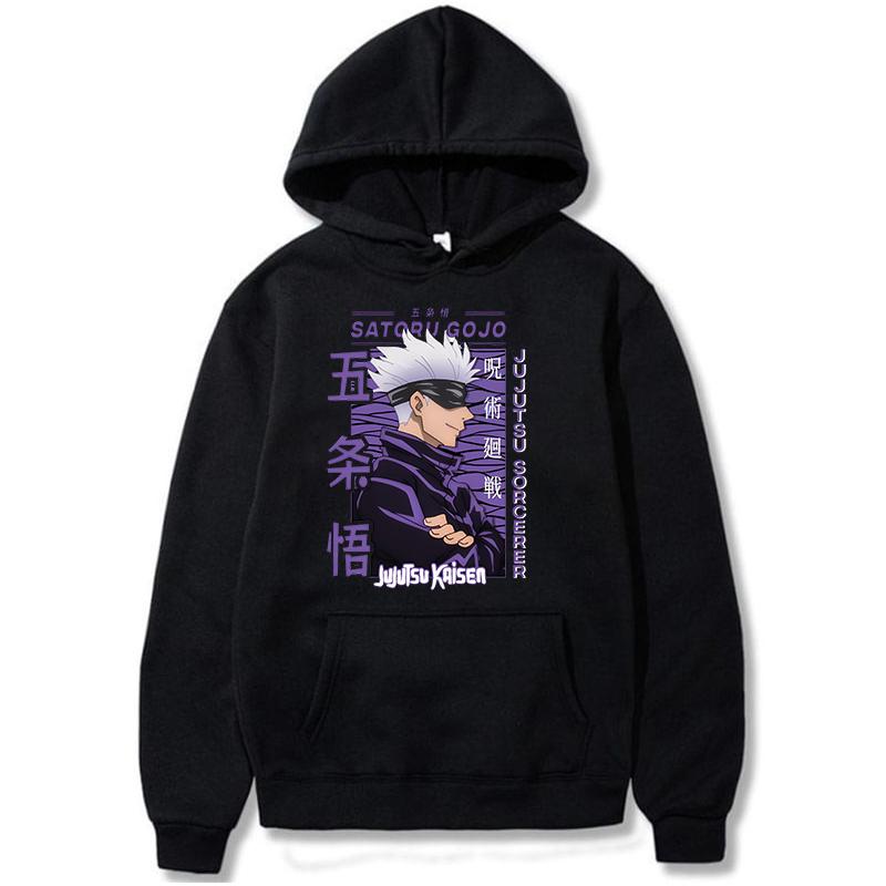 

Hot Anime Gojo Satoru High Quality Men s and Women s Hoodie Fashion Y2k Harajuku Street Sweatshirt 3XL