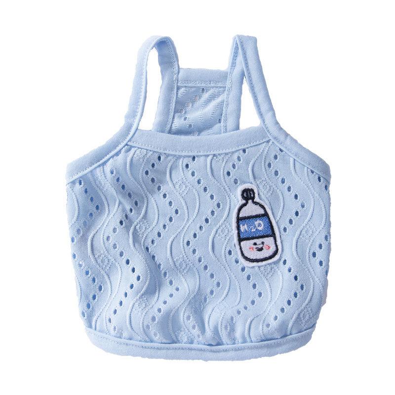 Frühling und Sommer dünn Welpenhund einfach Aufkleber Sling Mesh atmungsaktiv kühl Weste Teddy Katze Haustierkleidung
