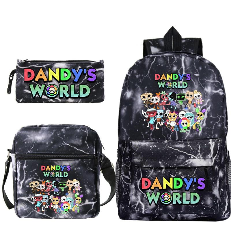 Dandy's World Game Merchandise Printed Primary and Secondary School Schoolbag Three-piece Popular Children's Backpack