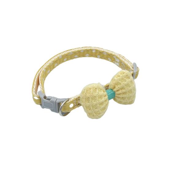 

Ошейник для домашних животных Привлекательный регулируемый галстук-бабочка из полиэстера Симпатичный ошейник для средних собак Маленьких собак жёлтый