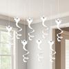 8pcs Paper Halloween Ghost Pendant White Ghost Hanging Garland  Ghost Festival
