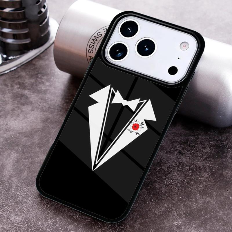 Man Suit Shirt Tie soft Phone Case for iPhone 17 16 15 Pro Max Air 14 13 12 11 Plus Shockproof Capa Cover