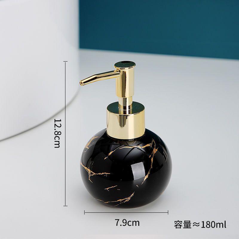 Exquisite ceramic press bottle lotion hand sanitizer separate bottle Luxury hotel shower gel shampoo separate empty bottle