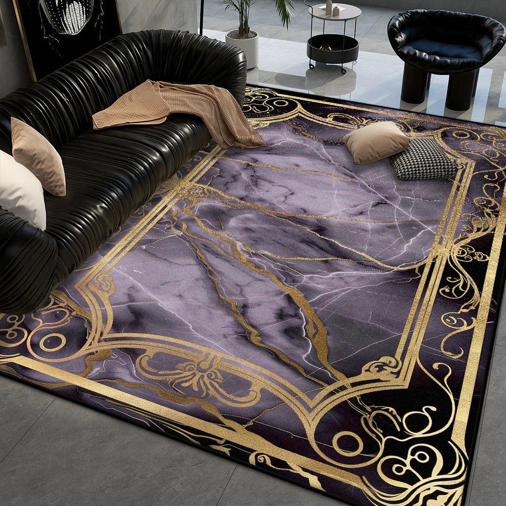 Marble Style Big Size Antiskid Carpet Living Room Soft Machine Washable Bedroom Decoration Rug Easy Cleaning Coffee Tables Mat