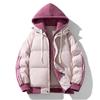 Unisex Oversize'owa Pikowana Kurtka Zimowa z Kapturem Ciepła Gruba Bawełniana Kurtka dla Nastolatków Codzienna Streetwear
