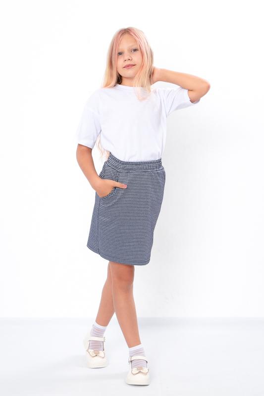 Girls’ Classic Jacquard Skirt – Soft Stretch Fabric & Knee-Length Elegance, Any Season, 6286-086 HC