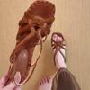 French Retro Style Versatile Open Toe Sandals for Women's Summer Outdoor Wear Design, Niche Woven Casual Roman Shoes