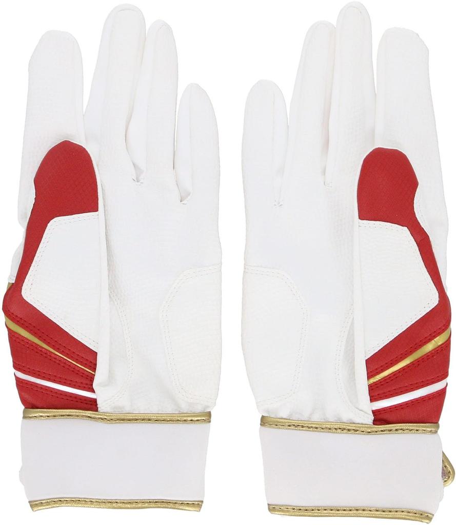 adidas Baseball Batting 51 LBG404 Gloves, Basic, White/Red (1164), Medium,