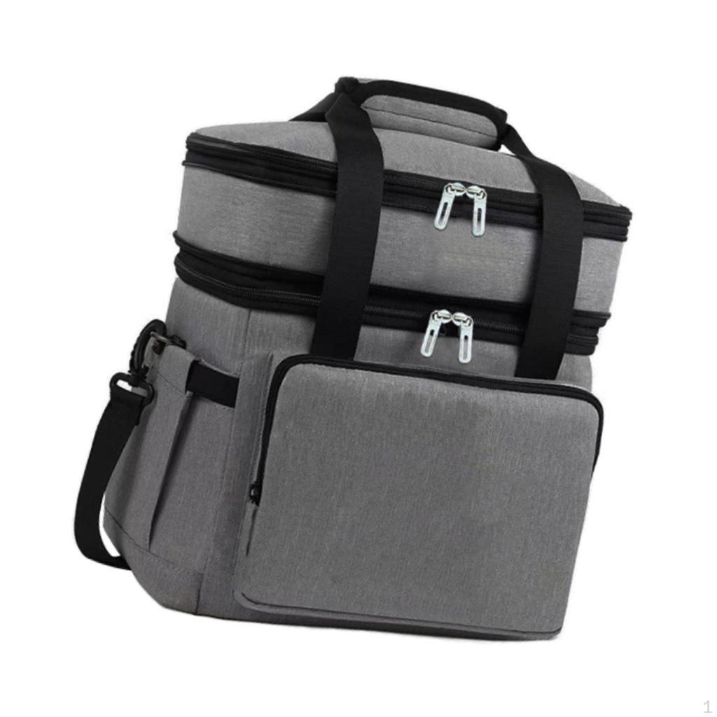 Cold Bag Expandable Container Thickened Food Double Level for Camping Office of The