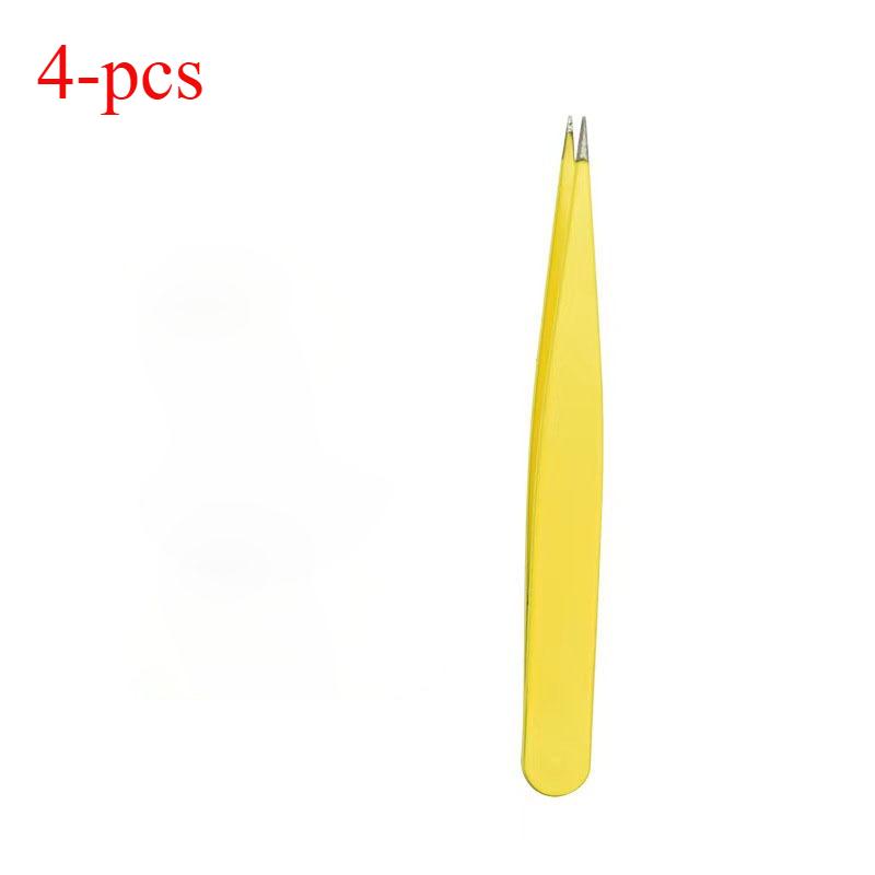 4-piece set tweezers eyebrow tweezers 9.6cm stainless steel tweezers for beard and eyebrow shaping