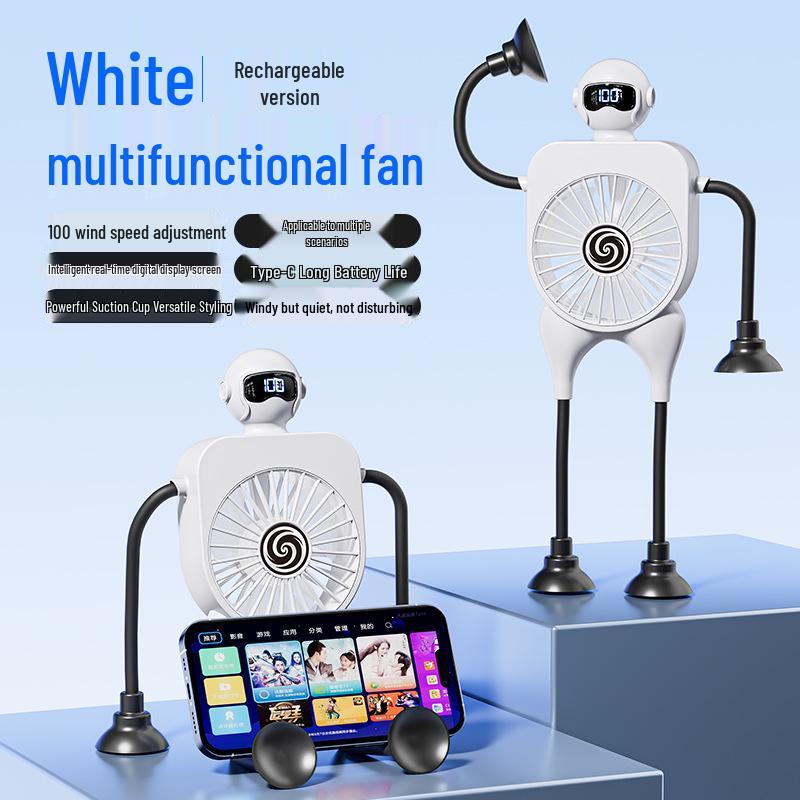

Portable Rechargeable Wall-Mounted Desktop Fan with Suction Cup - Creative Versatile Design for Office, Student Dorm, and More 35x23.6x3.8 cm