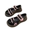 2024 New Fashion Buckle Women's Pumps Spring Autumn Mary Jane Round Toe Solid Butterfly Knot Platform Casual Ladies Shoes