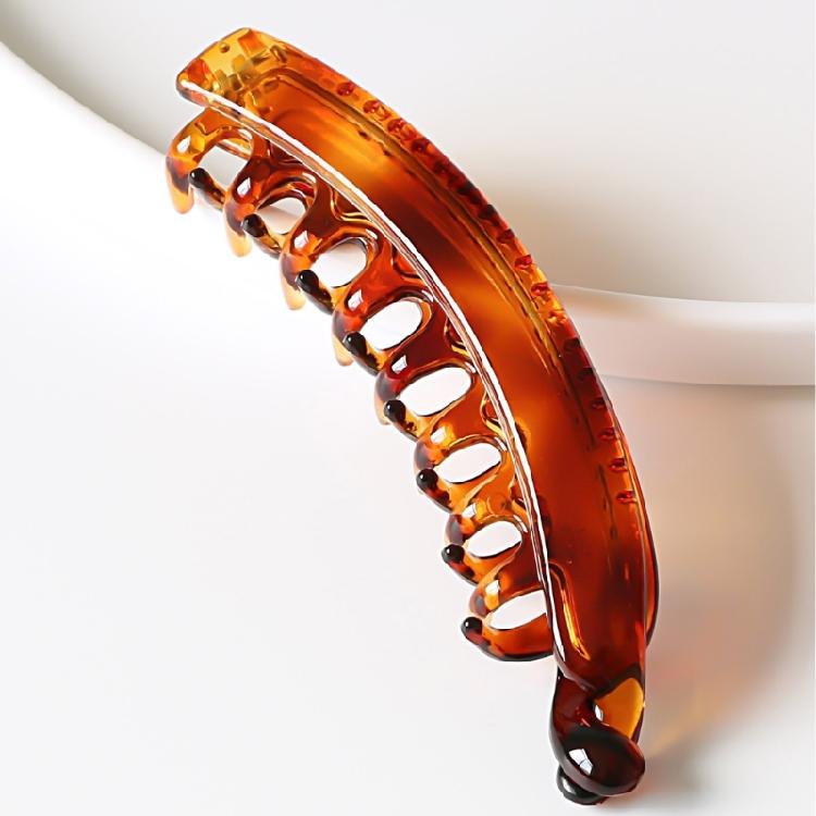 5 Stück Modische Bananen-Haarspangen Haarschmuck Starker Halt Design Für Verschiedene Haartypen Leopardenmuster Kunststoff-Haarspange