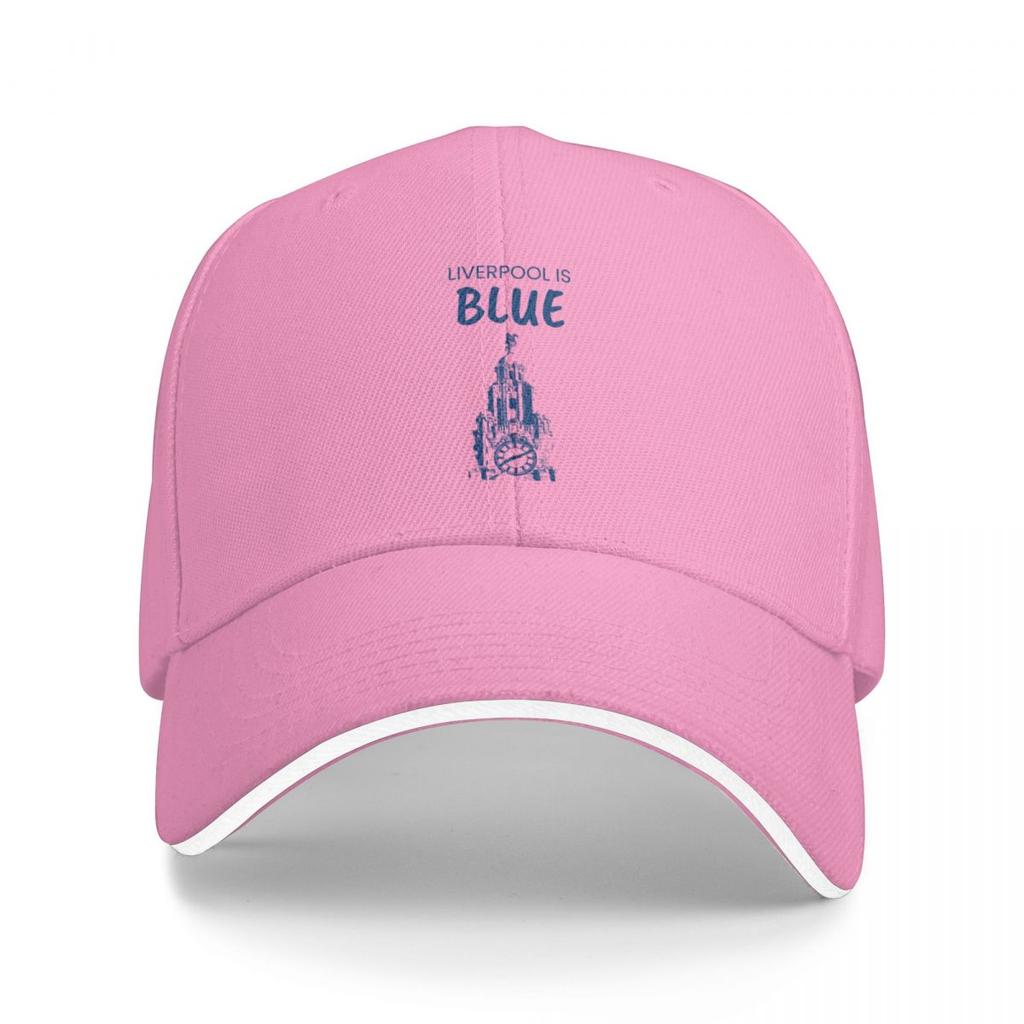 Liverpool Is Blue Everton Liver Building Liver Bird Blue On White Background Baseball Cap Luxury Hat Golf Hat Man Men Women's