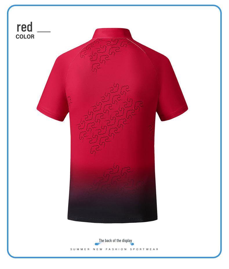 Unisex Quick-Dry Stand Collar Polo Shirt - Short Sleeve Casual Sportswear