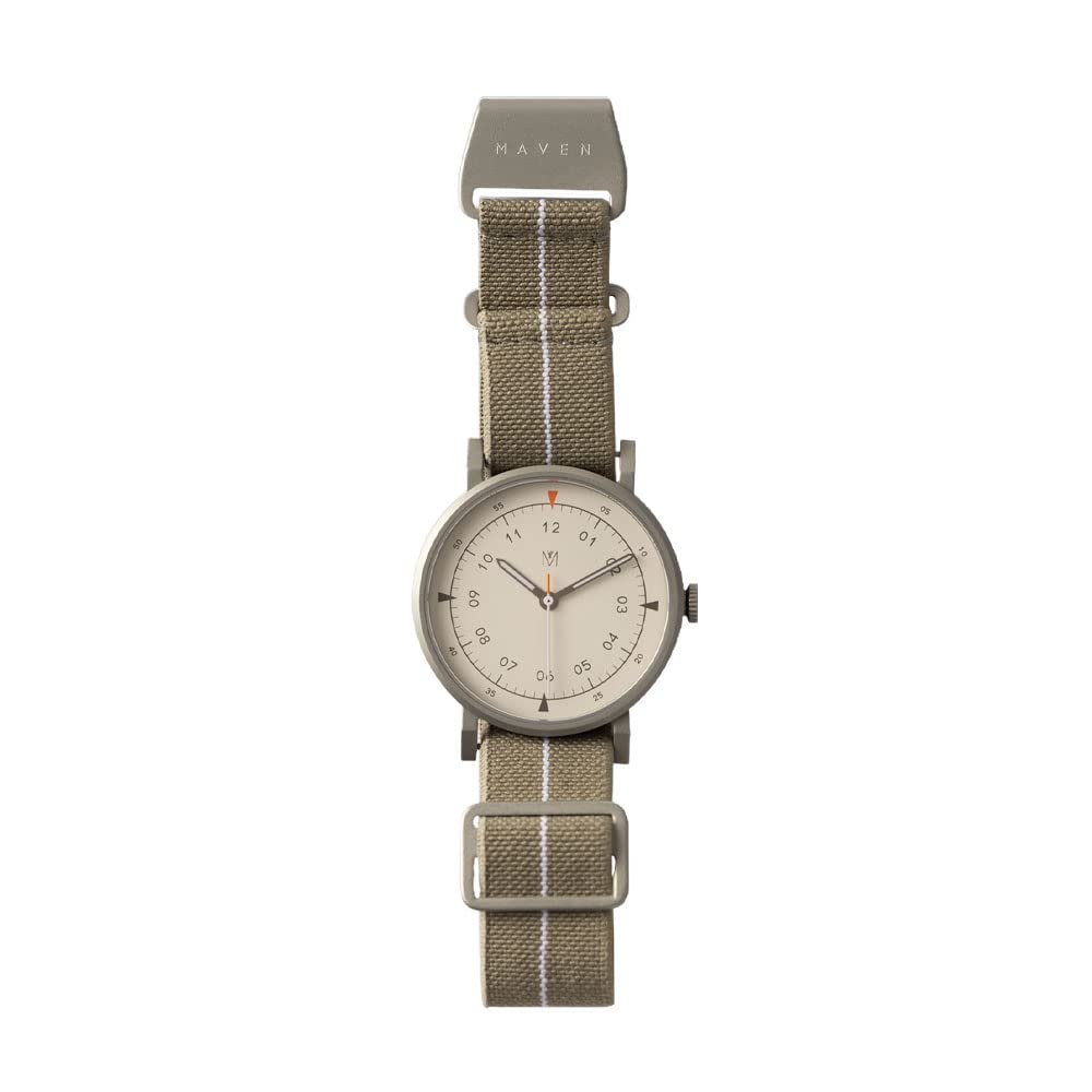 Maven Watches 40mm THE URBAN SCOUT SERIES Minimalist Fashion Watch KHAKI P (MUS-01 40MM)