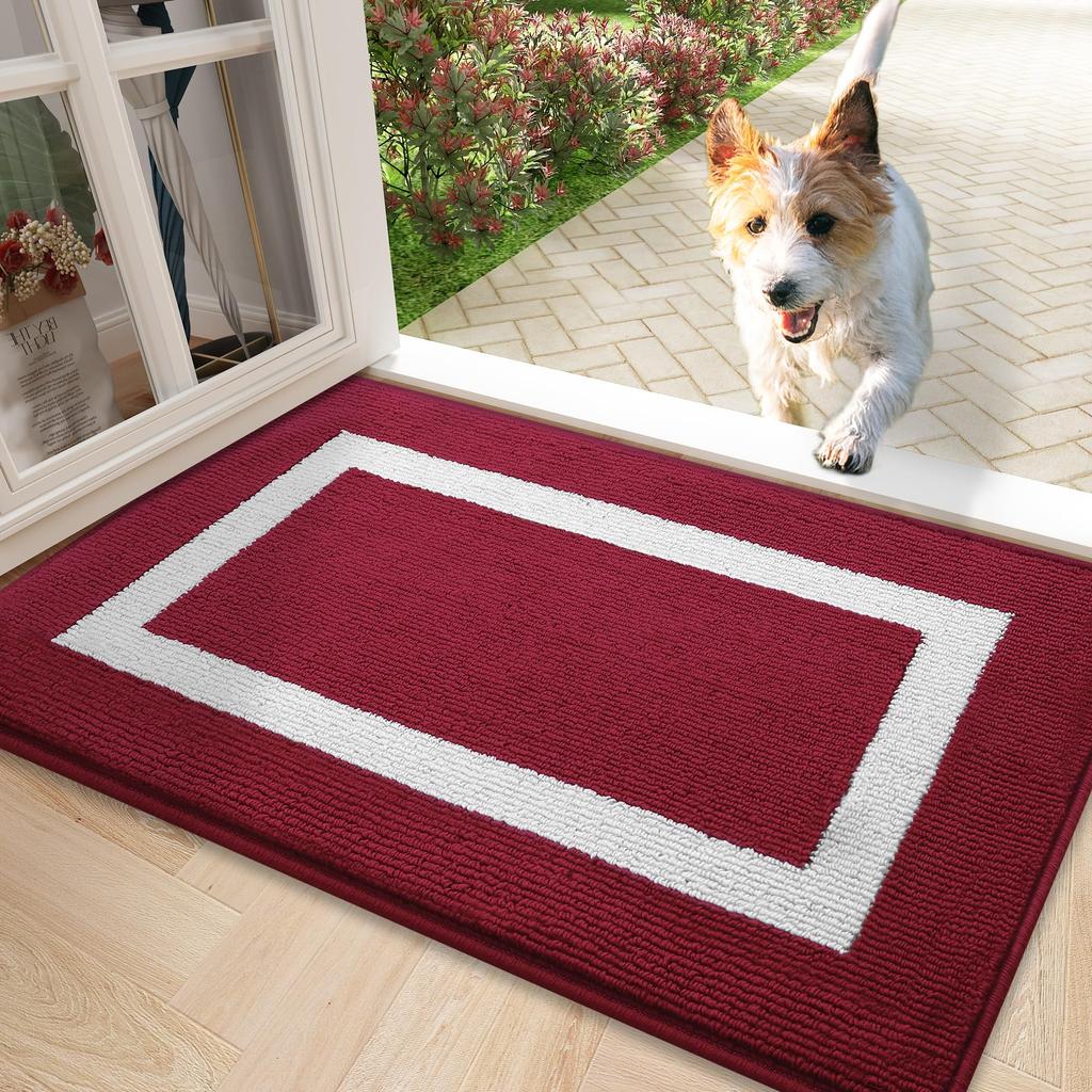 Olanly Indoor Door Mat Non-Slip Mat For Entryway Absorbent Resist Dirt Entrance Mat Washable Low-Profile Inside Floor Doormats