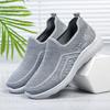 Middle-aged dad shoes spring and summer one-pedal hollow flying woven men's shoes old Beijing cloth shoes walking men's shoes